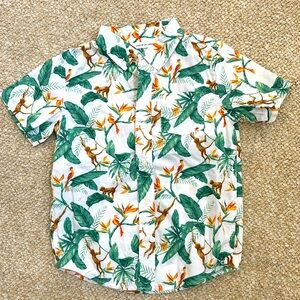 Janie and Jack Tropical monkey Polo Shirt